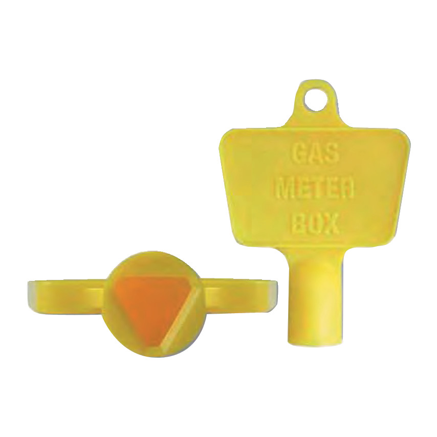 KENNEDY KEN5886460K Plastic Gas Meter Box Key Yellow