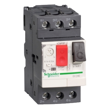 SCHNEIDER ELECTRIC GV2ME03 Motor Circuit Breaker TeSys Deca, 3P, 0.25-0.4 A