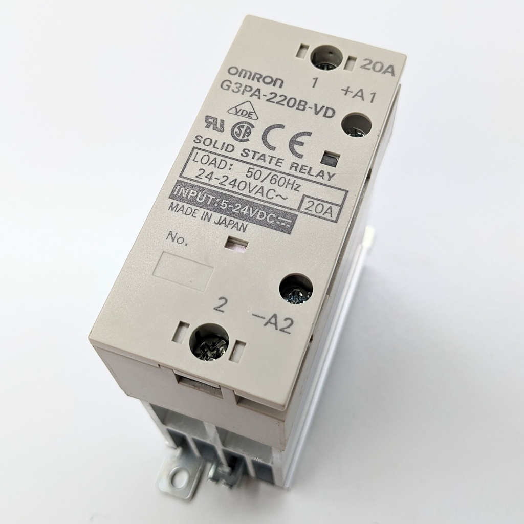 OMRON G3PA-220B-VD Solid State Relay, 20 A, DIN Rail, Screw