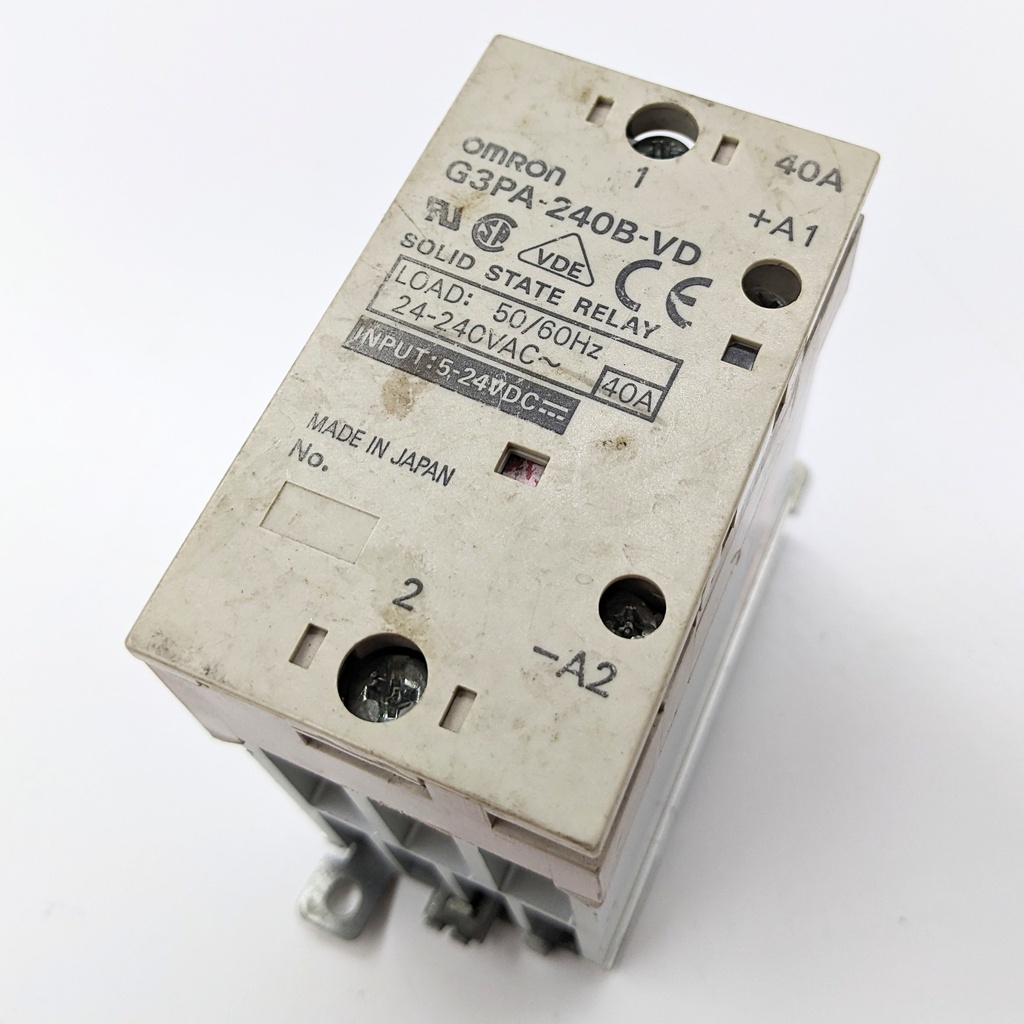 OMRON G3PA-240B-VD DC5-24 Solid State Relay, 40A, 30VDC, DIN Rail