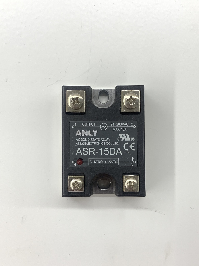 ANLY ASR-15DA Solid State Relay; Ucntrl: 4ö32VDC; 15A; 24ö280VAC; Series: ASR