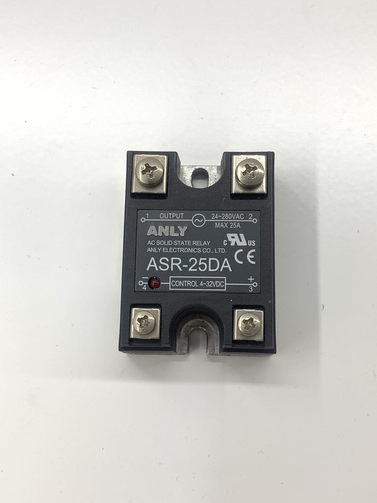 ANLY ASR-25DA Solid State Relay; Ucntrl: 4ö32VDC; 25A; 24ö280VAC; Series: ASR