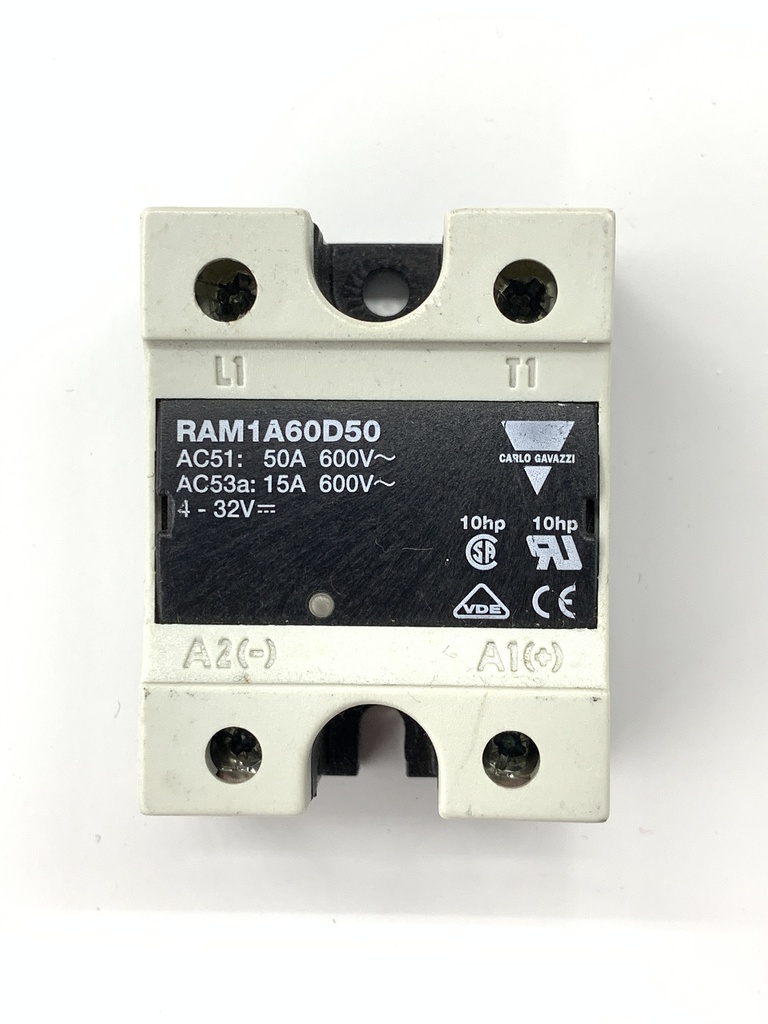 CARLO GAVAZZI RAM1A60D50 Solid State Relays - Industrial Mount SSR ZS 600V 50A 4