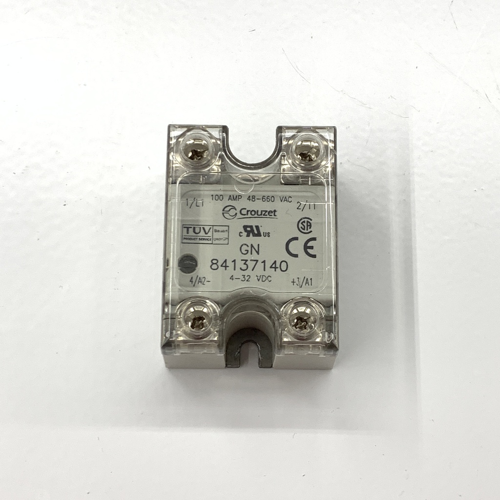 CROUZET GN84137140 Solid State Relays - Industrial Mount 100A/480Vac DC In ZC