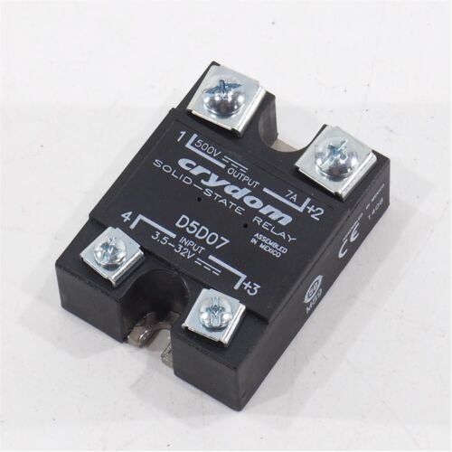 CRYDOM D5D07 Solid State Relays - Industrial Mount PM IP00 SSR 500VDC /7A, 3.5-3