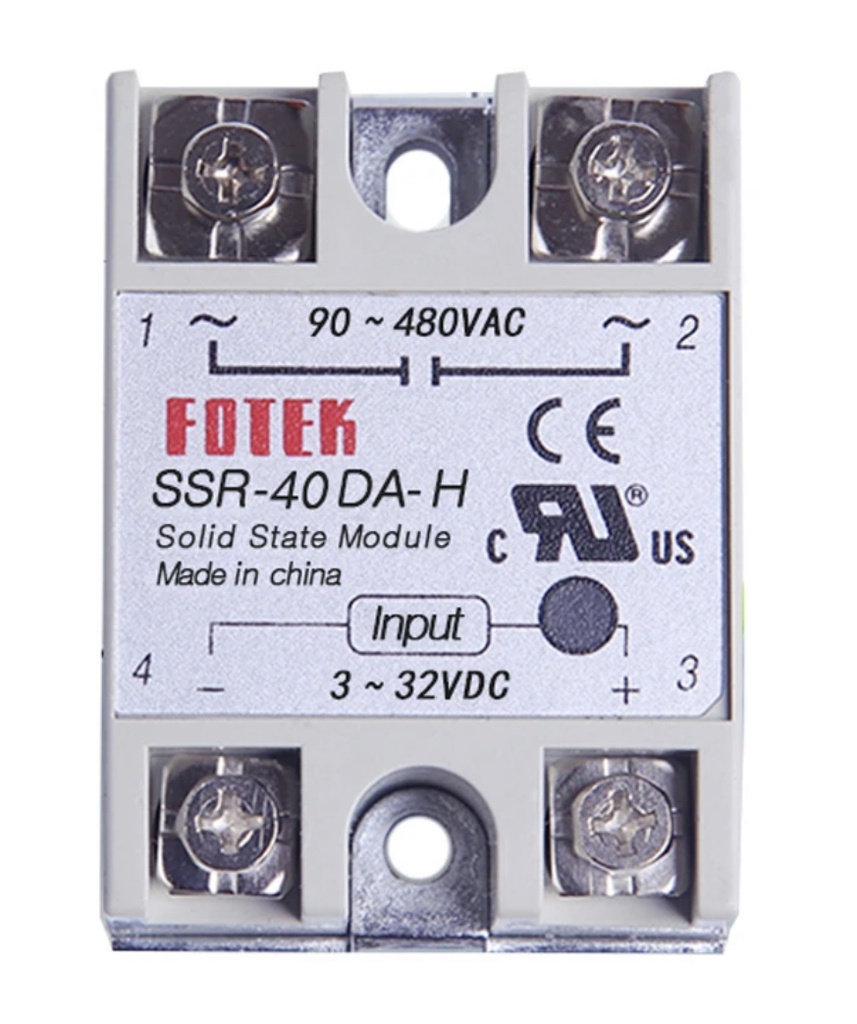 FOTEK SSR-40DA-H SSR-40DA-H 40A Solid State Relay Module 3-32V DC / 90-480V AC +