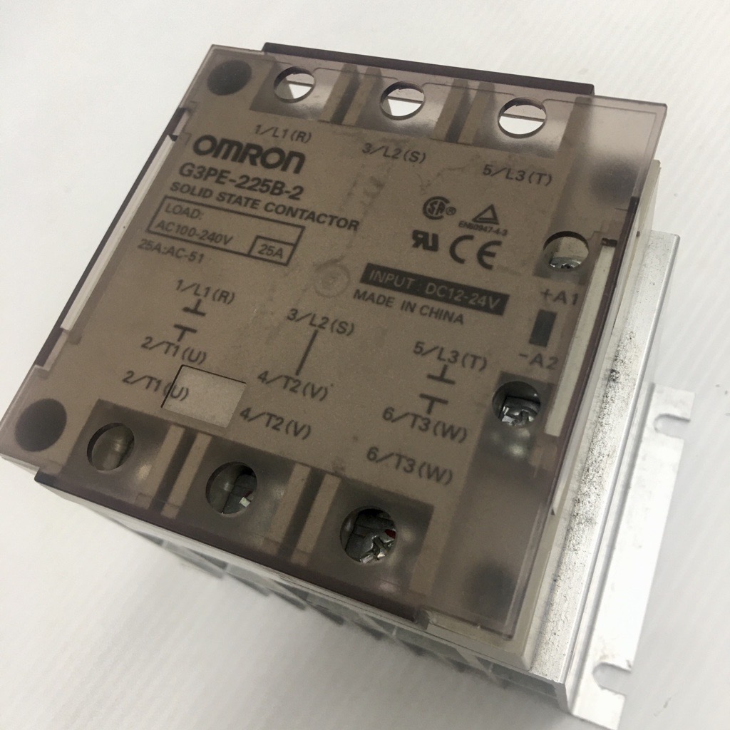 OMRON G3PE-225B-2 Solid State Relays - Industrial Mount 25A 3-phs SSR scrw mnt2