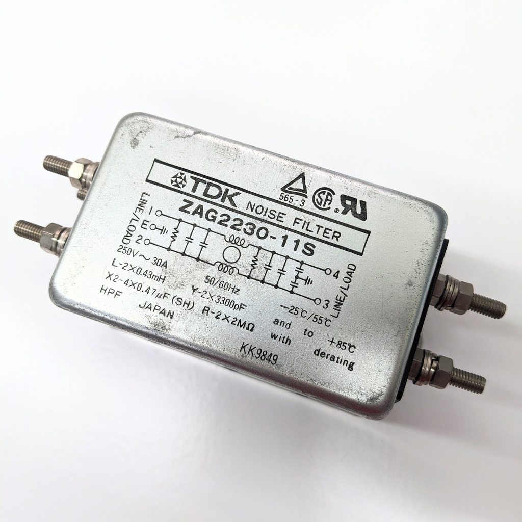TDK ZAG2230-11S EMC NOISE FILTER 250 V 30 AMPS 50/60 HZ
