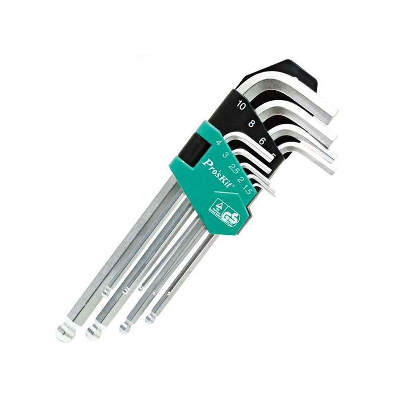 PRO'SKIT HW-229B  9Pcs Ball Point Long Arm Hex Key Set