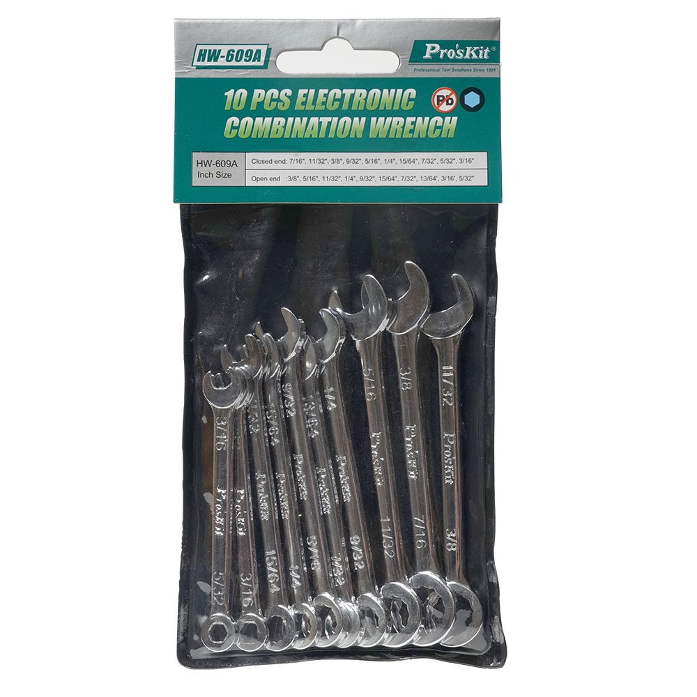 PRO'SKIT HW-609A 10Pcs Combination Wrench (Hw-608A)