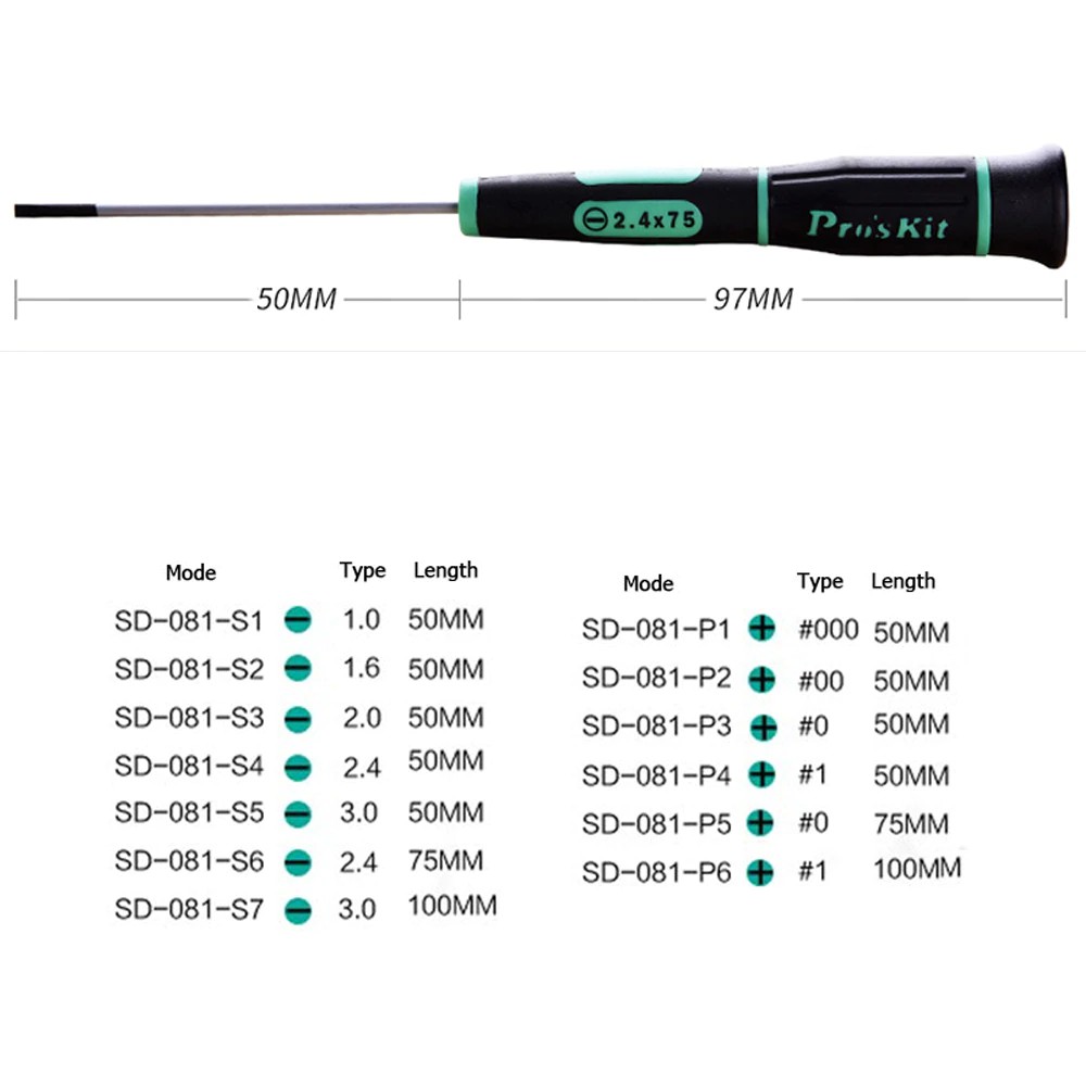 PRO'SKIT SD-081-S6 Precision Screwdriver