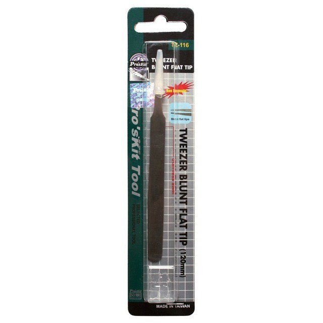 PRO'SKIT TZ-116  Tweezer Blunt Flat Tip