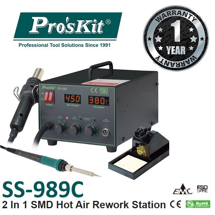 PRO'SKIT SS-989C-N  2-In-1 Smd Hot Air Rework Station