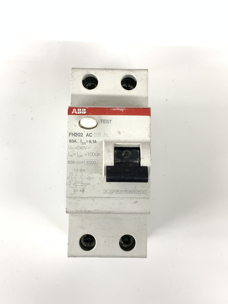 ABB FH202AC 63A Residual Current Operated Circuit Breaker,2P