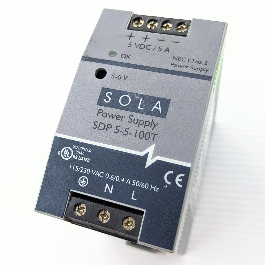 SOLAHD SDP5-5-100T DIN Rail Power Supplies 5-6V 5A Output