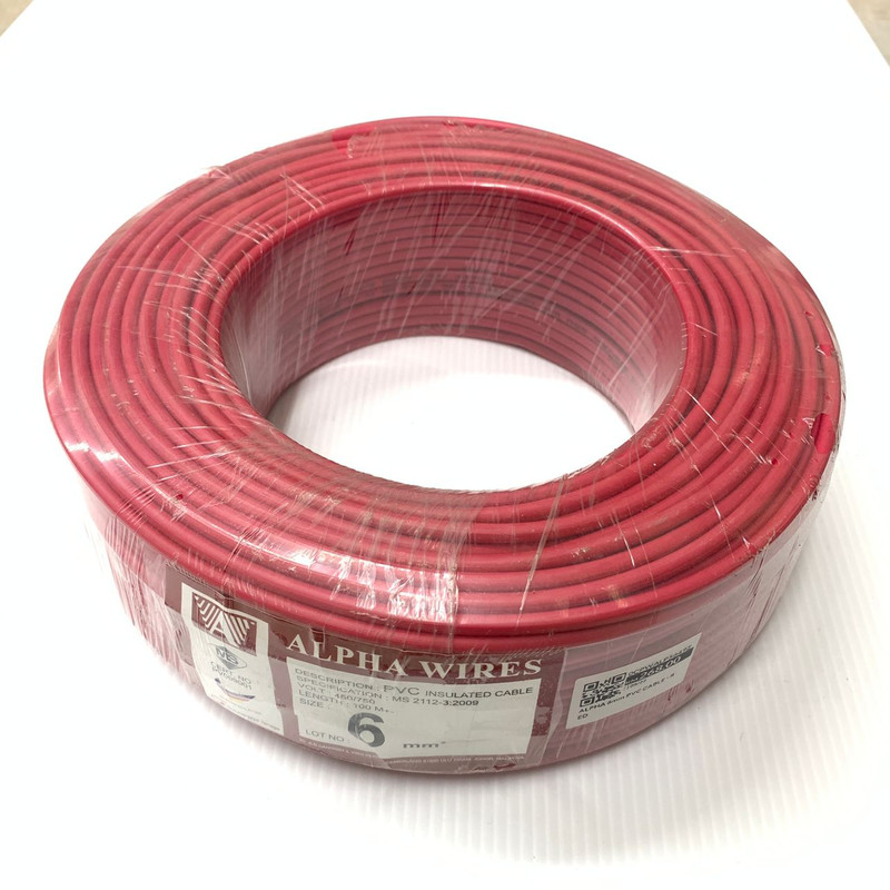 ALPHA 6mm PVC CABLE - RED