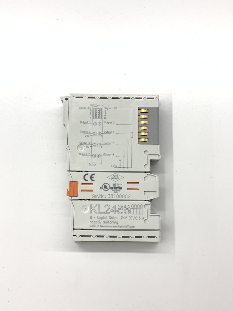 BECKHOFF KL2488 (24VDC) 8-CHANNEL DIGITAL OUTPUT TERMINAL