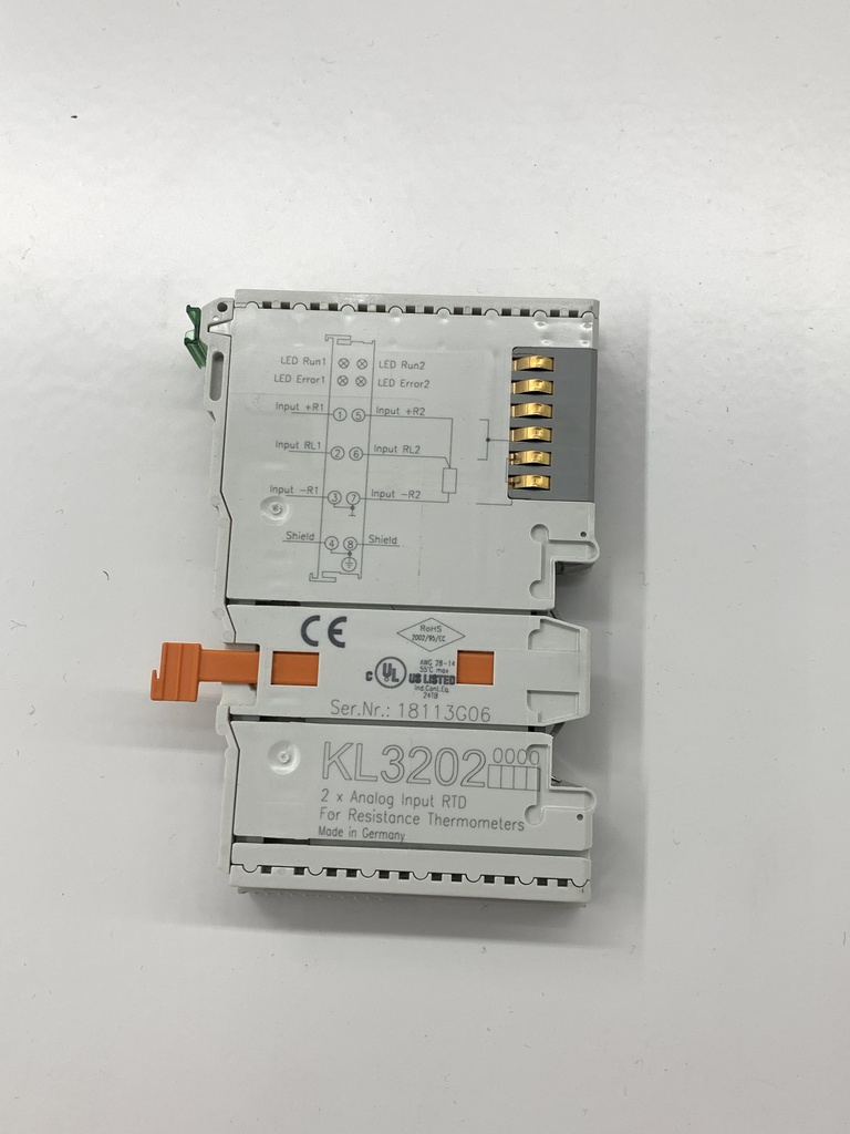 BECKHOFF KL3202 2-CHANNEL ANALOG INPUT TERMINAL