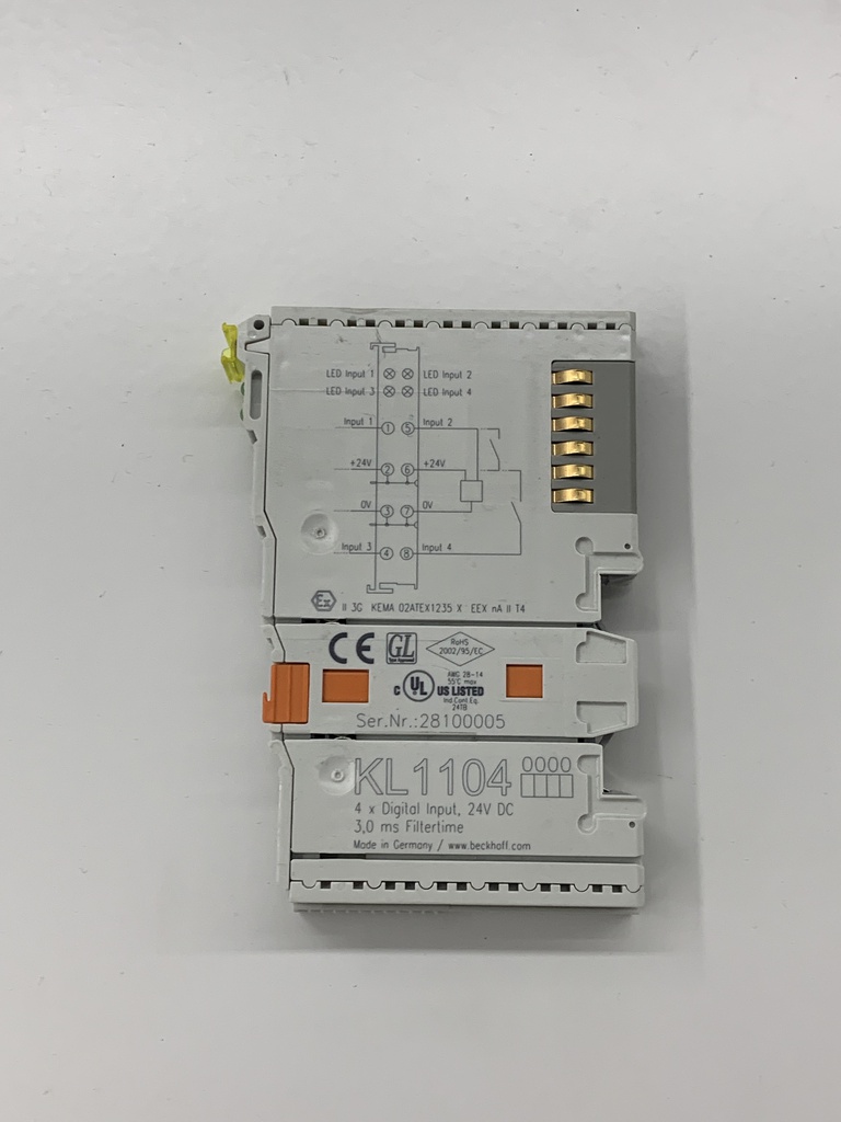 BECKHOFF KL1104 (24VDC) 4-CHANNEL DIGITAL INPUT TERMINAL