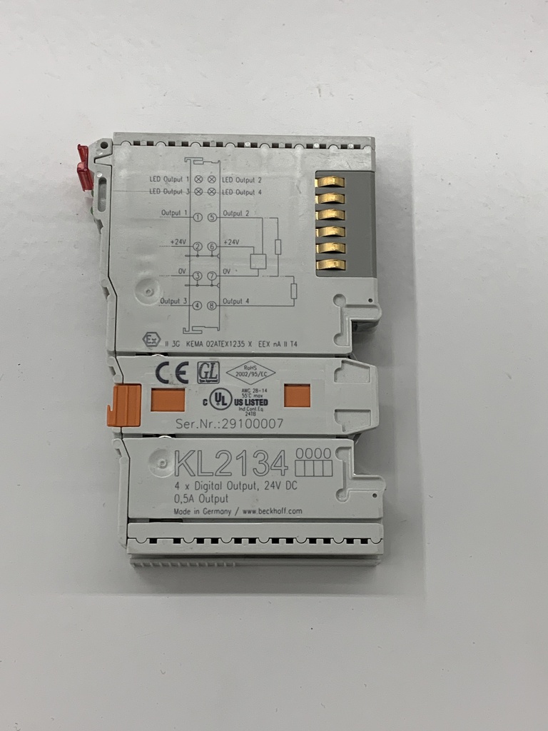 BECKHOFF KL2134 (24VDC) 4-CHANNEL DIGITAL OUTPUT TERMINAL