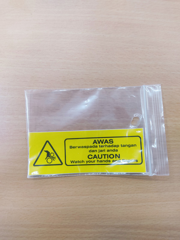 INDUSMART STICKER (Avoid Machine Damage) 11cm x 5.5cm (2pcs/pack)