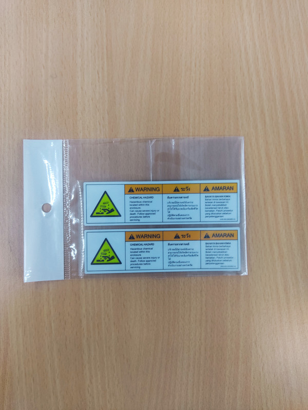 INDUSMART STICKER (Chemical Hazard) 10cm x 2.8cm (2pcs/pack)