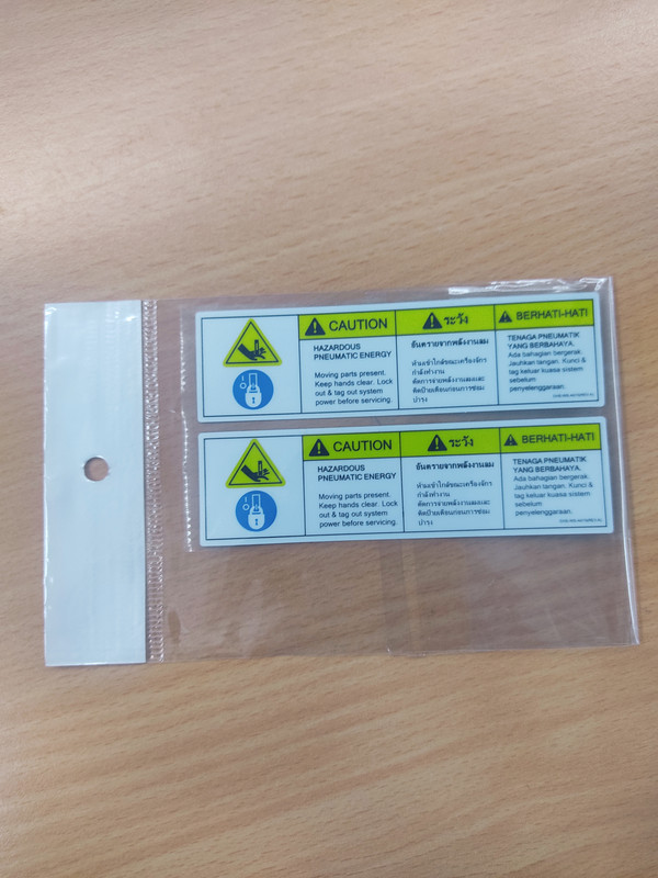 INDUSMART STICKER (Hazardous Pneumatic Energy) 10cm x 2.8cm (2pcs/pack)