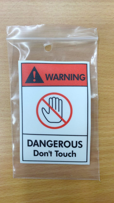 INDUSMART STICKER (Dangerous Don't Touch) 6.3cm x 9.3cm