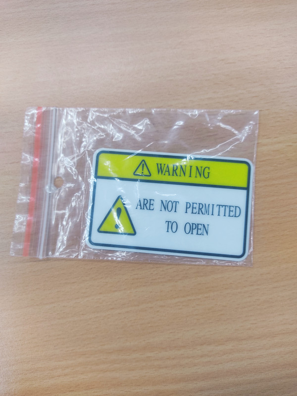 INDUSMART STICKER-ARE-NOT-PERMITTED-TO-OPEN Label, 8.3cm x 5.3cm