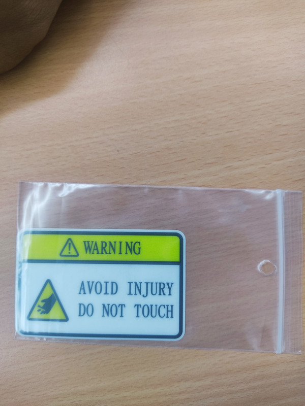 INDUSMART STICKER (Avoid Injury Do Not Touch) 8.3cm x 5.3cm