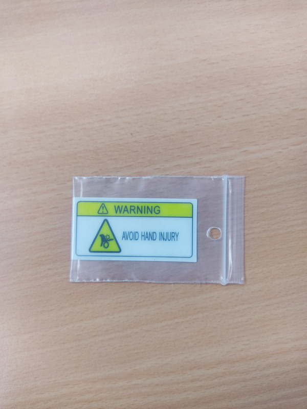 INDUSMART STICKER (Avoid Hand Injury) 6cm x 3cm