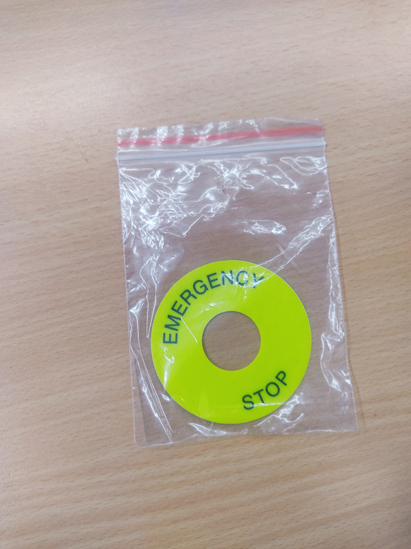 INDUSMART STICKER (Emergency Stop) Circle (M)