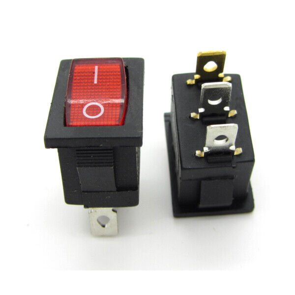 INDUSMART SMALL-3PIN-On/Off-Red-INDUSMART  Rocker Switch