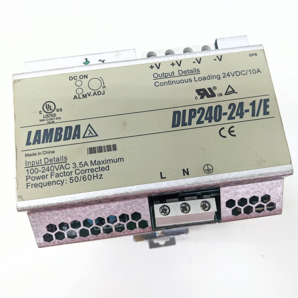 TDK LAMBDA DLP240-24-1/E Rail mounted PSU