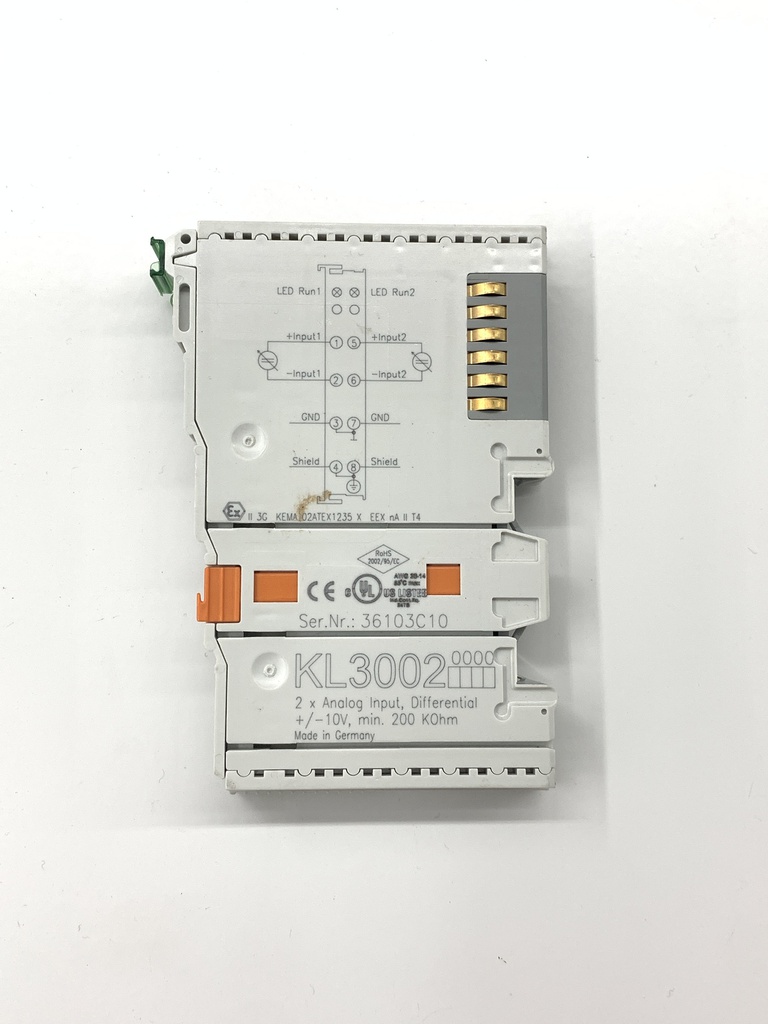 BECKHOFF KL3002 Bus Terminal, 2-channel analog input