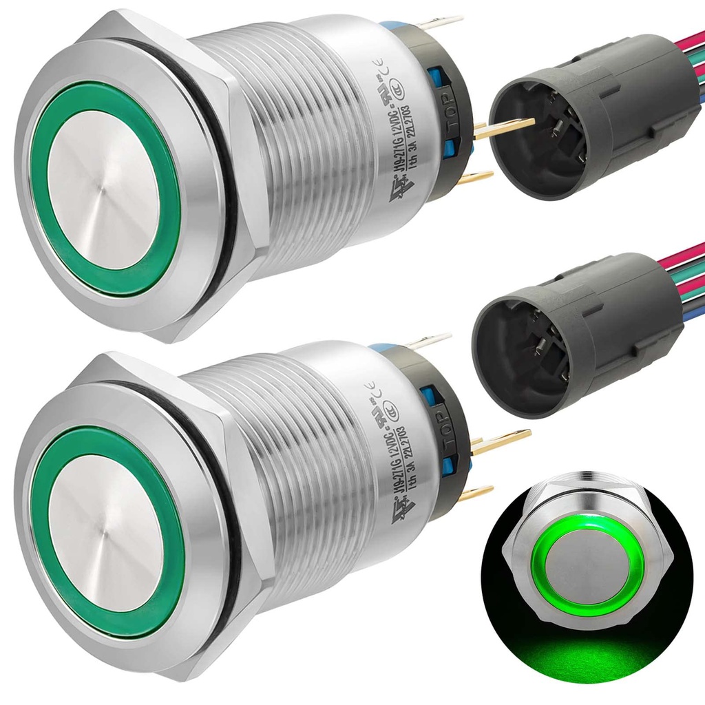 INDUSMART J19-271G  MOMENTARY PUSH BUTTON (GREEN)