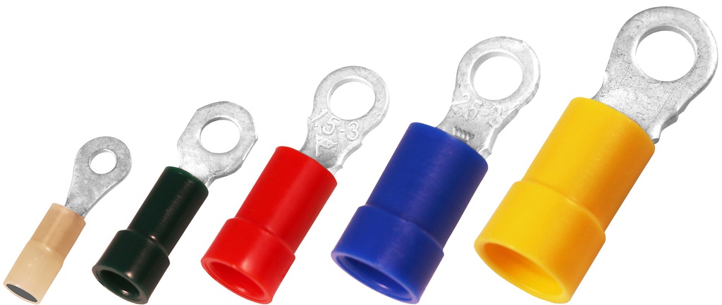 KST RVS1-3.7 VINYL-INSULATED RING TERMINAL 1.5MM2 3.7MM-100Pcs