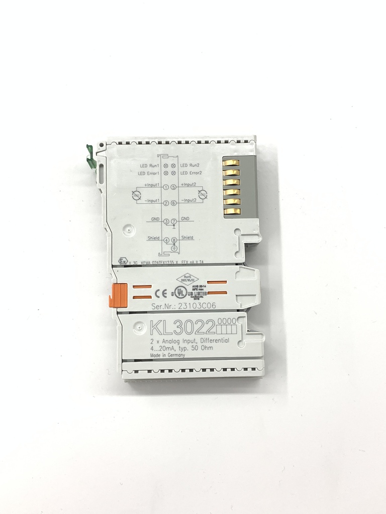 BECKHOFF KL3022 BUS TERMINAL 2-CHANNEL ANALOG INPUT