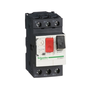 SCHNEIDER ELECTRIC GV2ME07 Tesys Gv2-Circuit Breaker-Thermal-Magnetic 1.6-2.5 A