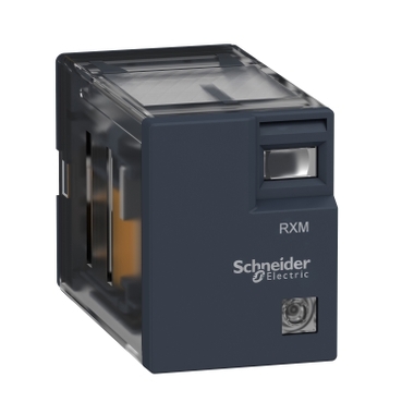 SCHNEIDER ELECTRIC Relay RXM4LB1P7 Harmony, Miniature plug-in relay, 3 A, 4 CO,