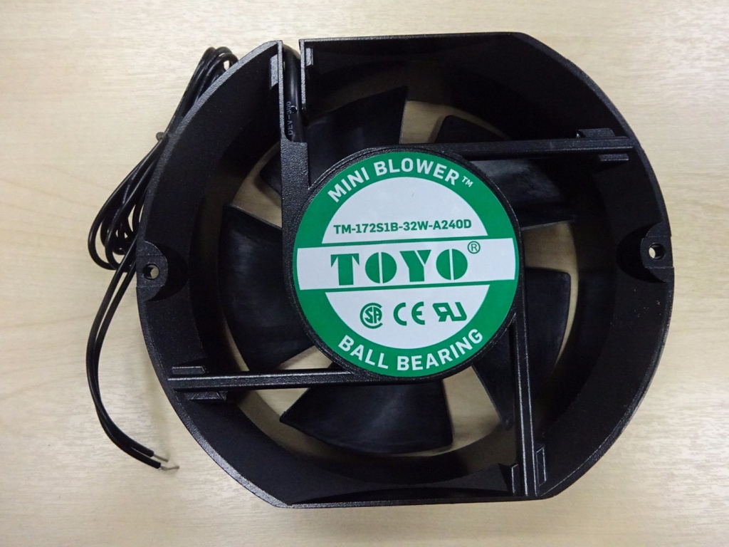 TOYO TM-172S1B-32W-A240D Fan D172mm (6&quot;) T51mm 2800RPM, 220-240V