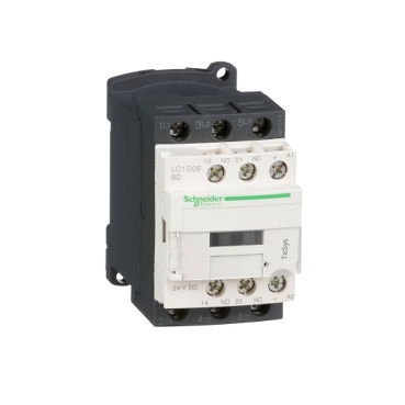 SCHNEIDER ELECTRIC LC1D09BD Contactor 3P(3 NO) - AC-3 - &lt;= 440 V 9 A - 24 V DC C