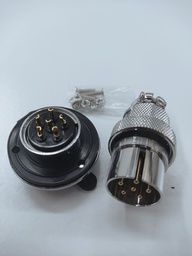 [25MF-6A+6EIND] INDUSMART CHASSIS PLUG 25MF-6A+6E (6PIN) 25mm 150V/12A PANEL FEMALE